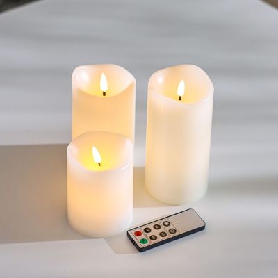 Alice Flute LED Candle White Dia 7.5 X 15Cm