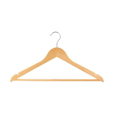 Magnus Set Of 8 Wooden Hangers - Natural - 44.5X23X1.2 cm