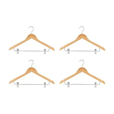 Magnus Set Of 4 Wood Hanger Natrual 44.5X25X1.2Cm 