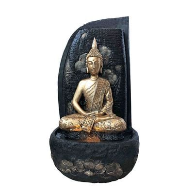 Gautama Figurine Fountain w/Colored light and Pump