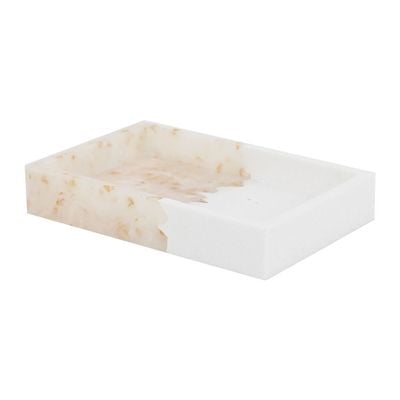 Delia Resin Tray - Beige - 15x9.7x2.3 cm 