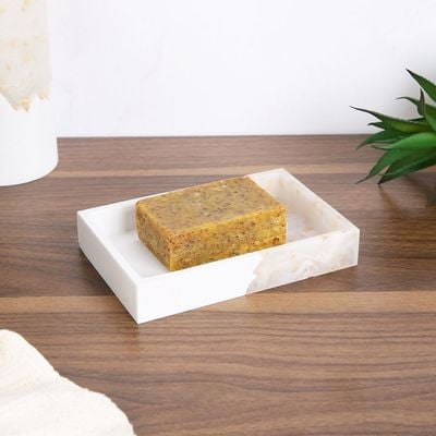 Delia Resin Tray - Beige - 15x9.7x2.3 cm 