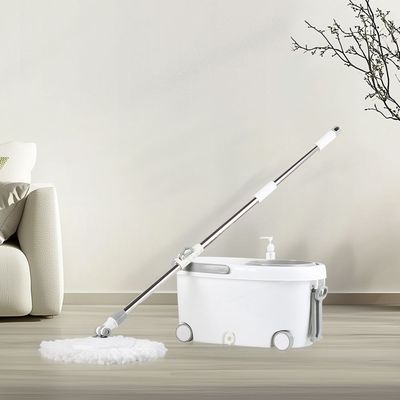 Magnus SS PP 4-Wheel Mop Bucket White & Grey 48X28.5X24.5 Cm