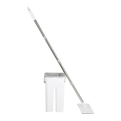 Magnus Self Wash Mop Bucket Kit White & Grey 20 X 17 X 36 Cm