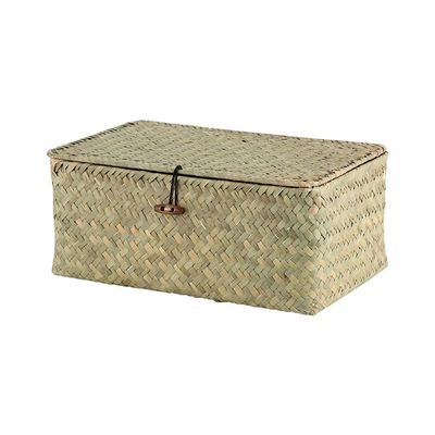 Macaw Hand-Woven Straw Storage Baket 29X19X8.5Cm Natural Set/3