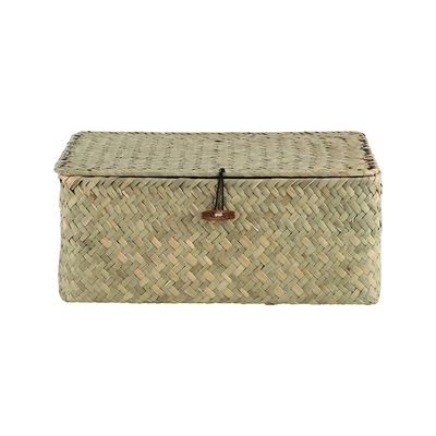 Macaw Hand-Woven Straw Storage Baket 29X19X8.5Cm Natural Set/3