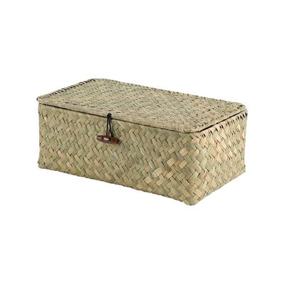 Macaw Hand-Woven Straw Storage Baket 29X19X8.5Cm Natural Set/3