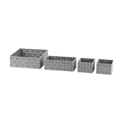 Macaw Storage Basket 28 X 28 X 14Cm Grey Set/4