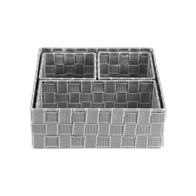 Macaw Storage Basket 28 X 28 X 14Cm Grey Set/4