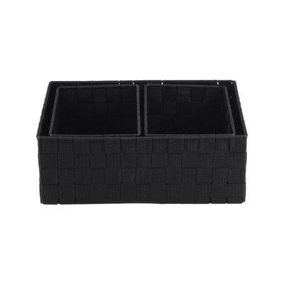 Macaw Storage Basket 21 X 15 X 12.5,34.5 X 24 X 13Cm Black Set/3