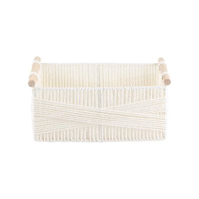 Macaw Paper Rope Storage Basket 35 X 23 X 15,30 X 19 X 12 Cm Beige Set/2