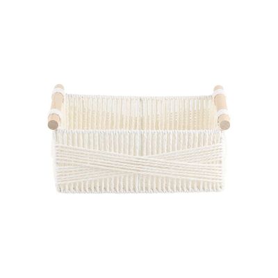 Macaw Paper Rope Storage Basket 35 X 23 X 15,30 X 19 X 12 Cm Beige Set/2