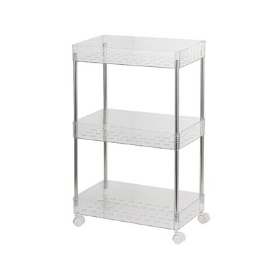 Macaw Metal Storage Cart With 3 Storeys40X22X62.5Cm White
