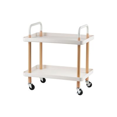 Macaw Metal Storage Cart With 2 Storeys 53.5X36X55Cm