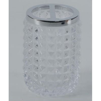 Delia Glass Toothbrush Holder Clear 8.3x8.3x12Cm 