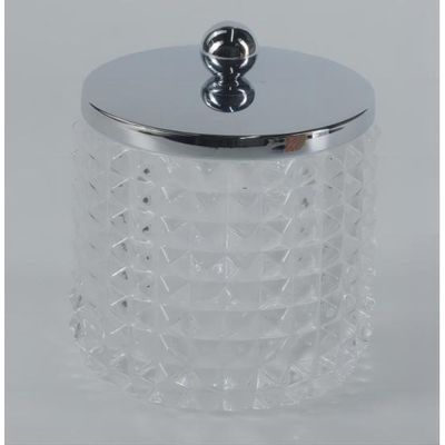 Delia Glass Cotton Jar Clear 10.5x10.5x12.5Cm 