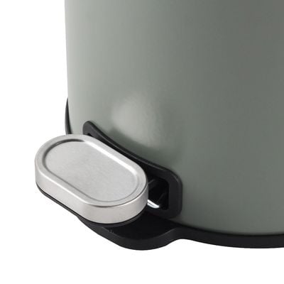 Falcon 6L Pedal Bin Soft Close Iron With Powder Coating Green 22X30Cm