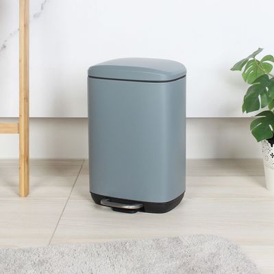 Falcon 5L Pedal Bin Soft Close Iron With Powder Coating Grey 21X19.5X32.5Cm