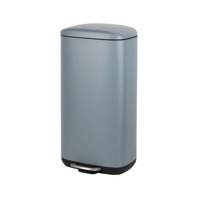 Falcon 30L Pedal Bin Soft Close Iron With Powder Coating Grey 34.5X30.5X67Cm