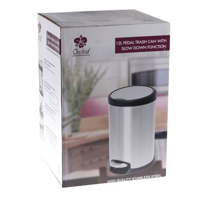 Orchid 12L Stainless Steel Pedal Dustbin