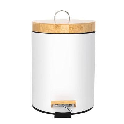 Orchid 20L Bamboo Lid Pedal Dustbin With Soft-Close