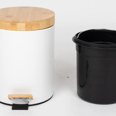 Orchid 20L Bamboo Lid Pedal Dustbin With Soft-Close
