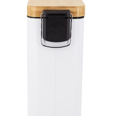 Orchid 5L Rect Bamboo Lid Pedal Dustbin