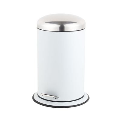 Falcon 12L Soft Close With Poweder Coating Dustbin White 30.5 X45 Cm