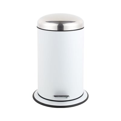 Falcon 12L Soft Close With Poweder Coating Dustbin White 30.5 X45 Cm