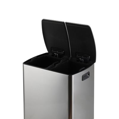 Falcon SS 40 (20 + 20L) Soft Close Recycle Bin With Finger Proof Varnish Matte 47 X 34.5X 48 Cm