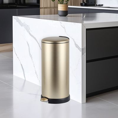 Falcon 30L Pedal Bin w. Inner Bucket Gold 39 x 31 x 68 HCM