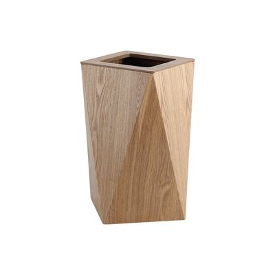 Macaw 10L Geometric Dust Bin With Pp Inner Bucket 21.5 X 21.5 X 40Cm Natural