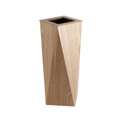 Macaw 10L Geometric Dustbin With Pp Inner Bucket 21.5 X 21.5 X 60Cm Natural