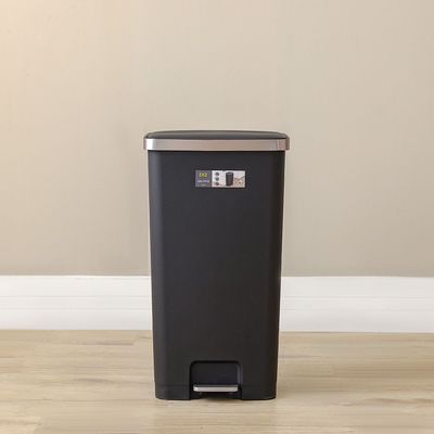 Eko Hana Plastic Pedal Bin 90L Black Eko Hana Plastic Pedal Bin 90L Black
