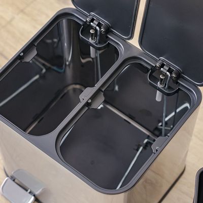 Orchid SS 10L Rect Dual Bin With Soft Close Orchid SS 10L Rect Dual Bin With Soft Close