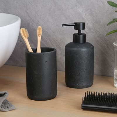 Adelyn Set Of 2 Bath Set Black 7.5X17 Cm Rb23592-Set 2