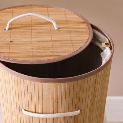 Magnus Bamboo Laundry Basket Natural 37X50Cm 