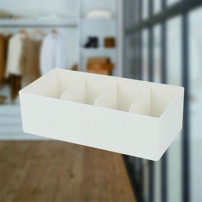 Magnus 4 Section Plastic Closet Organizer  White 13.7X27X8Cm 