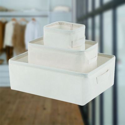 Magnus Set Of 3 Storage Basket White S:13.5X12.5X11Cm M:26X16.5X12.5Cm L:36X28X13.5Cm 