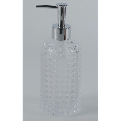 Delia Glass Lotion Dispenser  Clear 7x7x19.5Cm 
