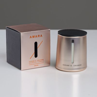 Amara Metal Jar Candle Cedar & Orange 200G