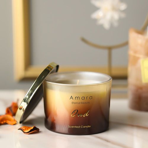 Amara Glass Jar Candle - Oud 