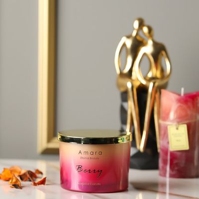 Amara Glass Jar Candle - Berry 