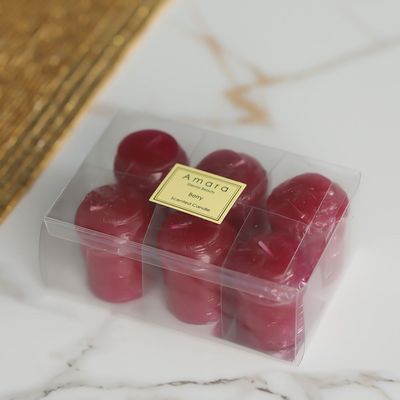 Amara Votive Candles - Set of 6 - Berry - 45 gm 