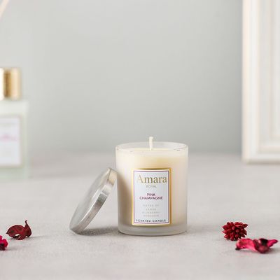 Amara Pink Champagne Jar Candle-200gms