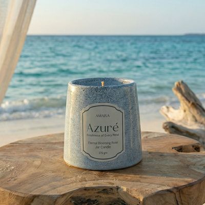 Azure (170G) Eternal Blooming Rose Jar Candle