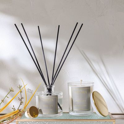 Amara Candle-Reed Diffuser Set 120Ml - White Tea