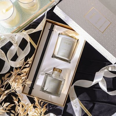 Amara Candle + Reed Diffuser Set - White Tea - 120 ML 