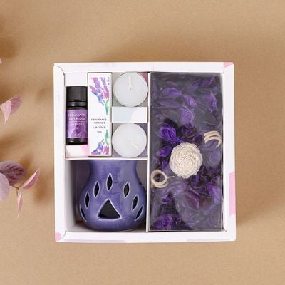 Amara Potpourri Set T Lightx2 + Ceramic Burner+15Ml Oil - Lavender