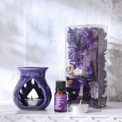 Amara Potpourri Set T Lightx2 + Ceramic Burner+15Ml Oil - Lavender